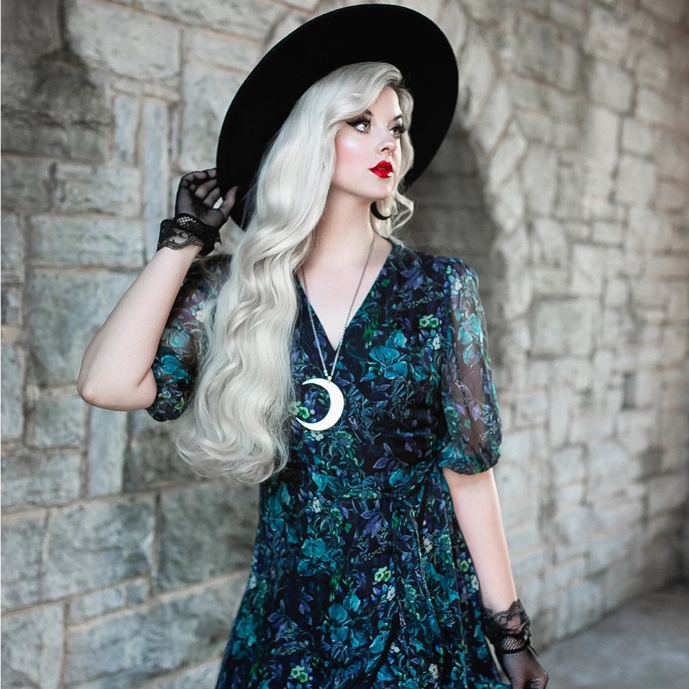 Katakomb goth pinup Winona Maxi dress L